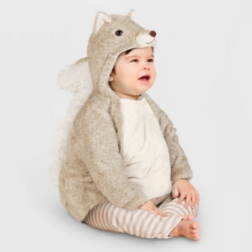 Toddler/baby squirrel costume - warm and snuggly for Halloween!